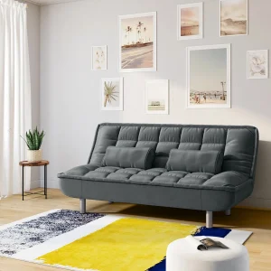 Bedbank MISHAN van stof – grijs Bedbank MISHAN van stof – grijs