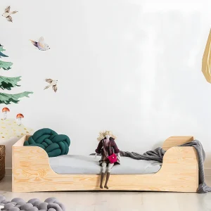 Bed 90×200 inclusief lattenbodem Noélie Bois Bed 90×200 inclusief lattenbodem Noélie Bois