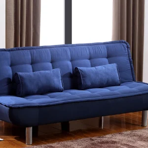 Bedbank MISHAN van stof – blauw Bedbank MISHAN van stof – blauw