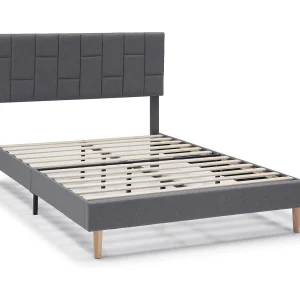 Beklede bedstructuur Sorni van 30 cm, 90×190 cm, Donkergrijs Beklede bedstructuur Sorni van 30 cm, 90×190 cm, Donkergrijs