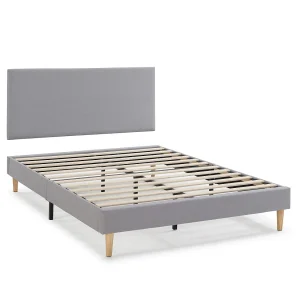 Beklede basis + Aura hoofdeinde 150×190 cm Lichtgrijs Beklede basis + Aura hoofdeinde 150×190 cm Lichtgrijs