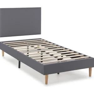 Beklede basis + Aura hoofdeinde 90×190 cm Donkergrijs Beklede basis + Aura hoofdeinde 90×190 cm Donkergrijs