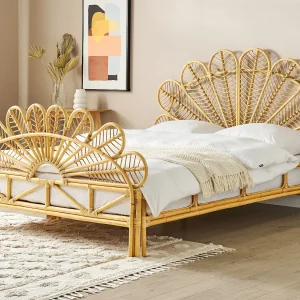 Bed rotan lichtbruin 160 x 200 cm FLORENTINE Bed rotan lichtbruin 160 x 200 cm FLORENTINE