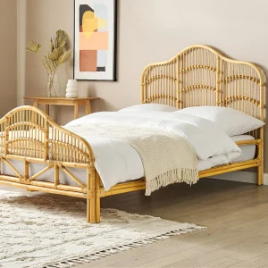 Bed hout wit 140 x 200 cm DOMEYROT Bed hout wit 140 x 200 cm DOMEYROT