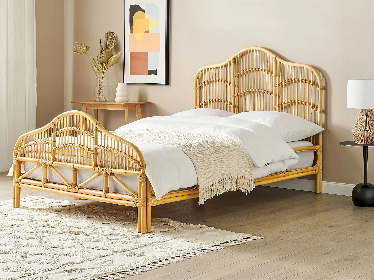 Bed hout wit 140 x 200 cm DOMEYROT