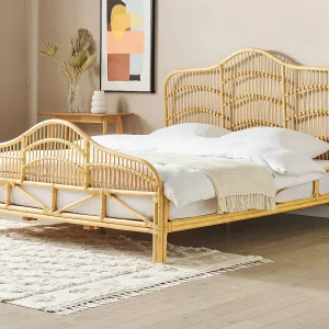 Bed hout wit 180 x 200 cm DOMEYROT Bed hout wit 180 x 200 cm DOMEYROT