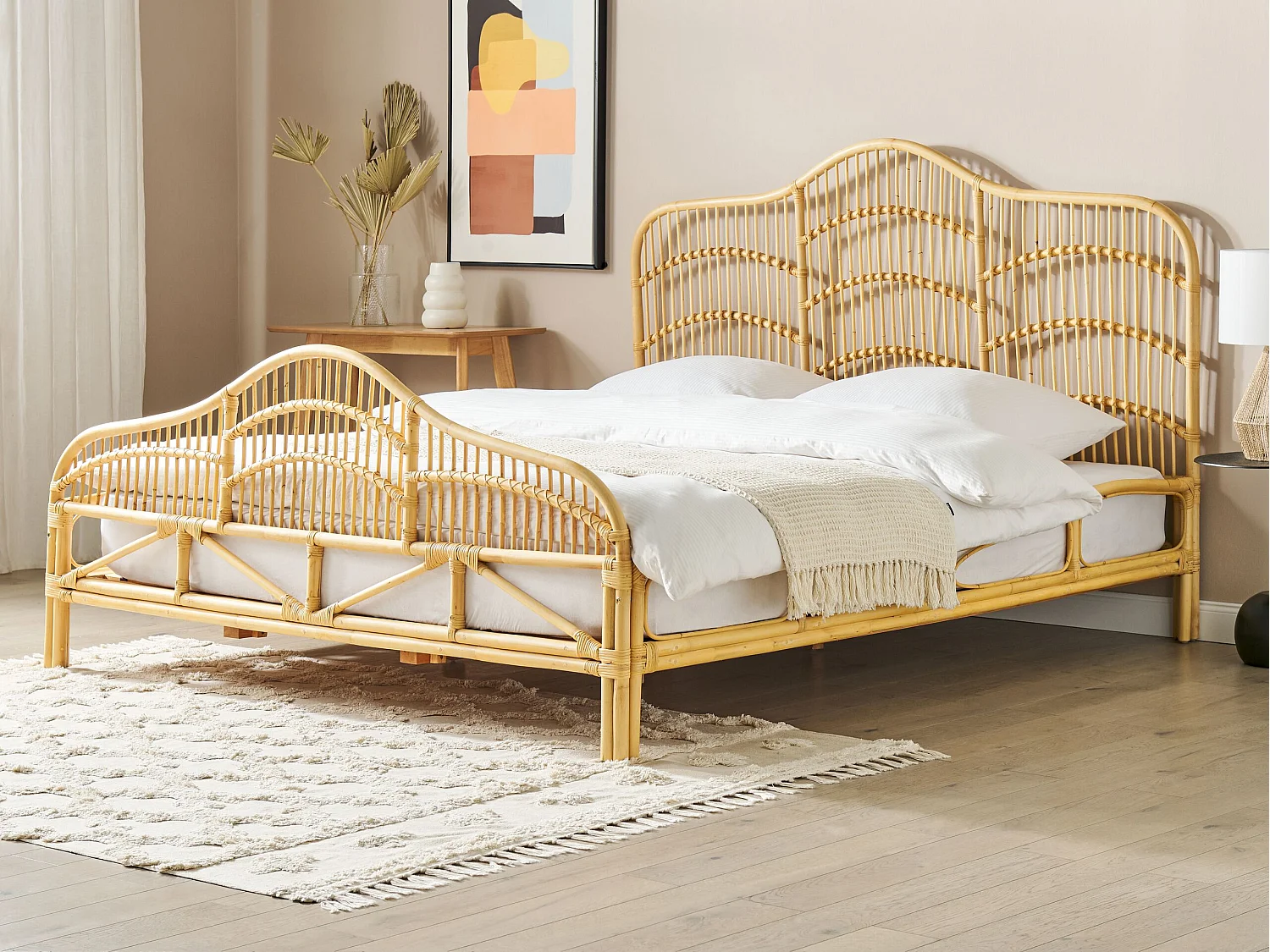 Bed hout wit 180 x 200 cm DOMEYROT