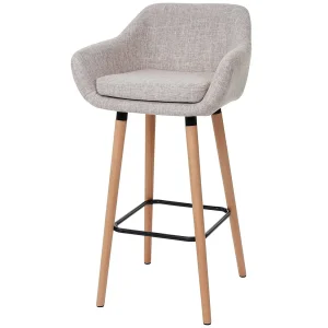Barkruk Vaasa T381, textiel, crèmegrijs Barkruk Vaasa T381, textiel, crèmegrijs