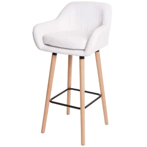 Barkruk Vaasa T381,  kunstleer, wit