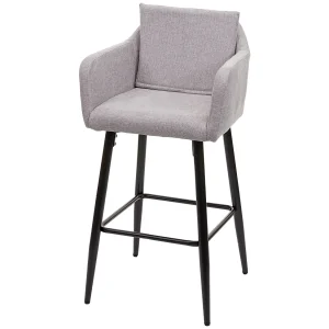 Barkruk MCW-H93, stof/textiel lichtgrijs Barkruk MCW-H93, stof/textiel lichtgrijs