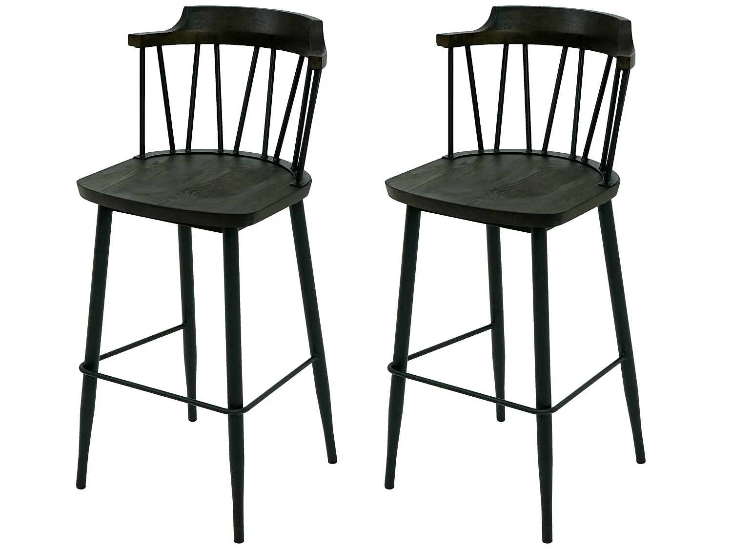 Barkruk MCW-G69b (set van 2), antraciet