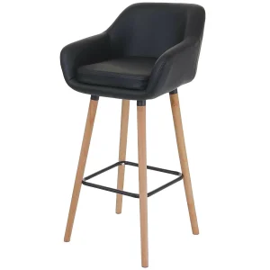 Barkruk Vaasa T381,  kunstleer, zwart