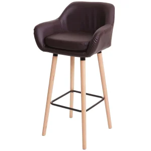 Barkruk Vaasa T381,  kunstleer, bruin