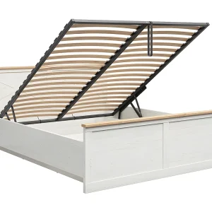 Bedstee 180×200 inclusief lattenbodem Victoria Wit en Hout Bedstee 180×200 inclusief lattenbodem Victoria Wit en Hout