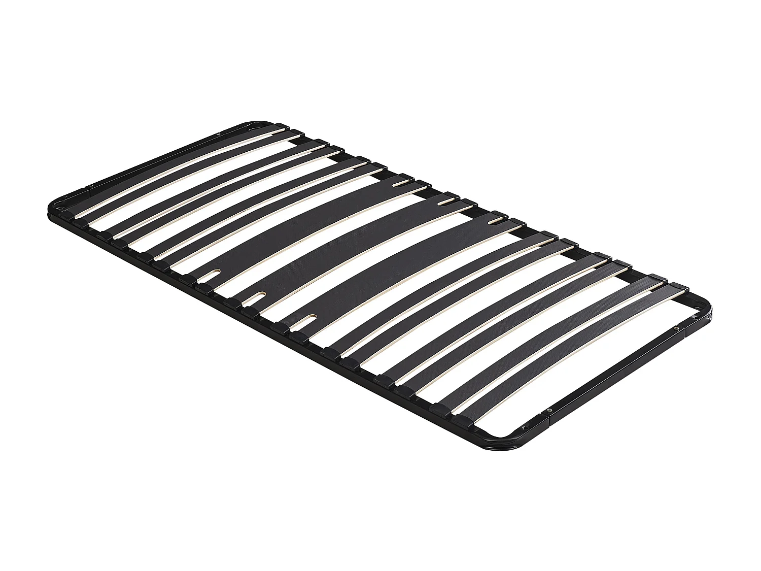 Bedbodem met latten 90 x 190 cm - 15 latten, 3 zones, zonder poten - Zwart - CERRISI