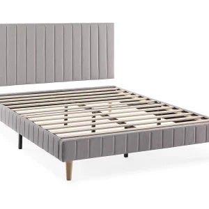 Beklede basis + hoofdeinde Eris 140×190 cm Lichtgrijs Beklede basis + hoofdeinde Eris 140×190 cm Lichtgrijs