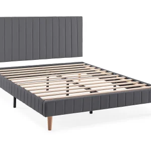 Beklede basis + hoofdeinde Eris 140×200 cm Donkergrijs Beklede basis + hoofdeinde Eris 140×200 cm Donkergrijs