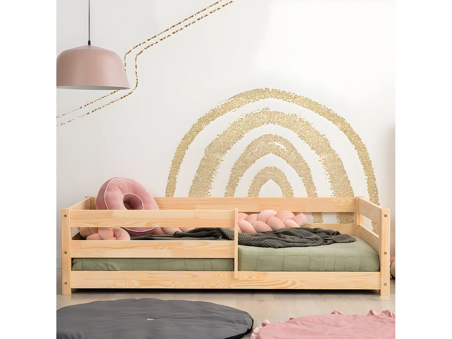 Bed 90x200 inclusief lattenbodem Diane Hout