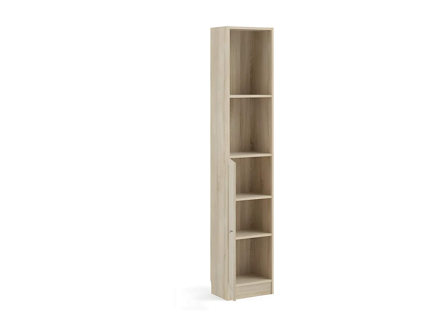 Base wandkast 1 plank en 1 deur eiken structuur decor .
