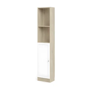 Base wandkast 1 plank en 1 deur eiken structuur decor, wit. Base wandkast 1 plank en 1 deur eiken structuur decor, wit.