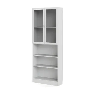 Base wandkast 2 glazen deuren en 2 planken wit. Base wandkast 2 glazen deuren en 2 planken wit.