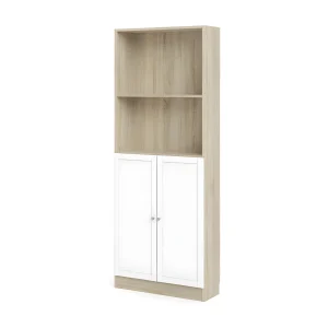 Base wandkast 1 plank en 2 deuren eiken structuur decor, wit. Base wandkast 1 plank en 2 deuren eiken structuur decor, wit.