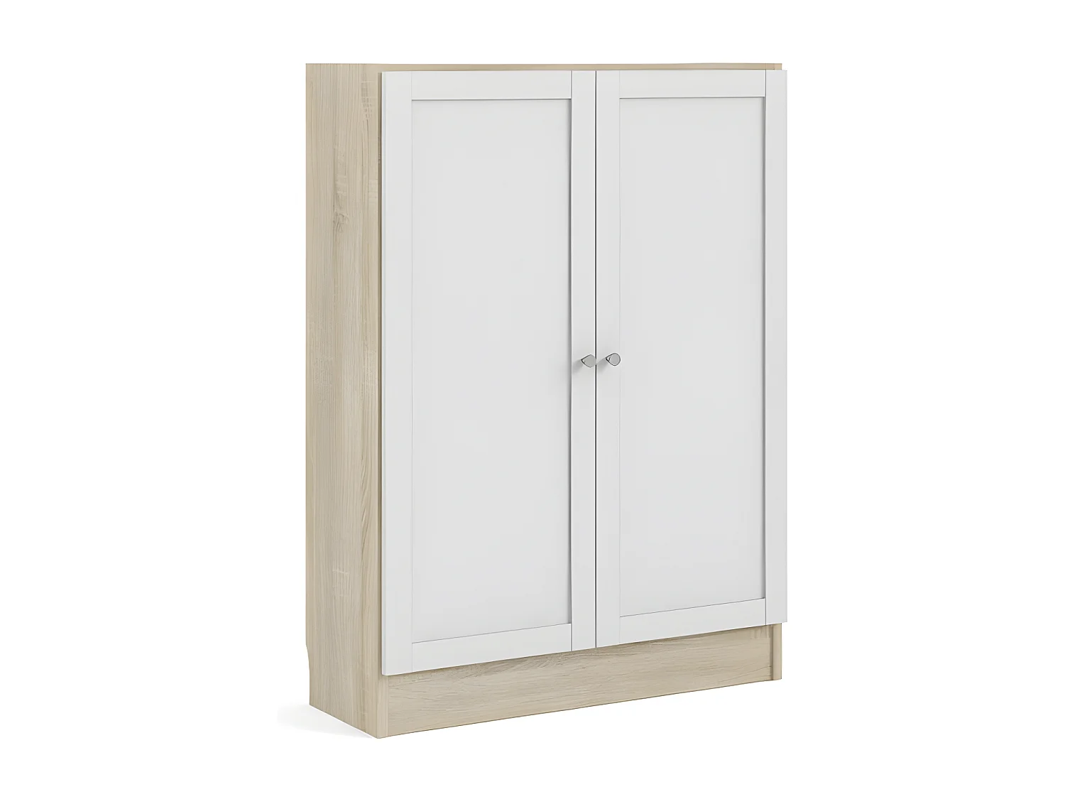 Base wandkast 2 deuren eiken structuur decor, wit.