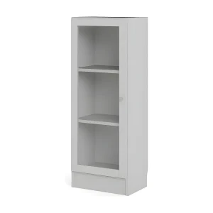 Base wandkast 1 glazen deur wit.