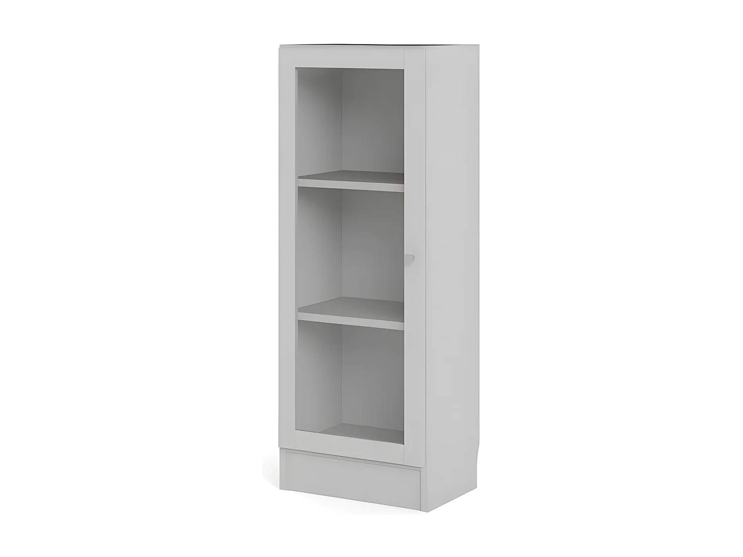 Base wandkast 1 glazen deur wit.
