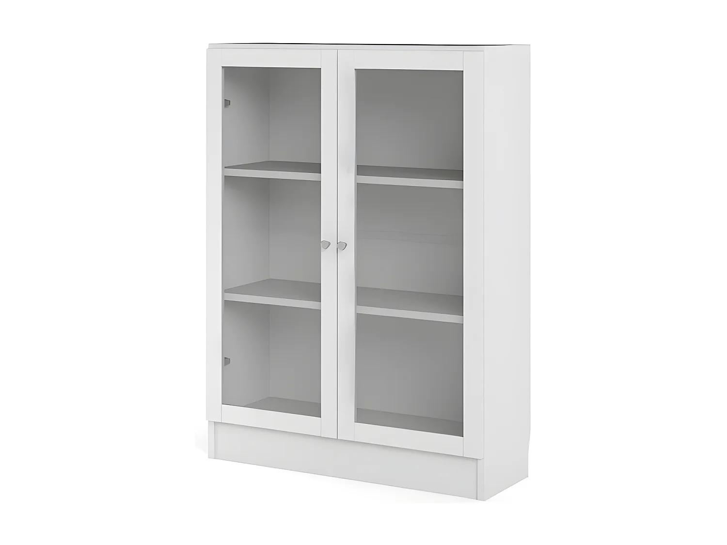 Base wandkast 2 glazen deuren wit.