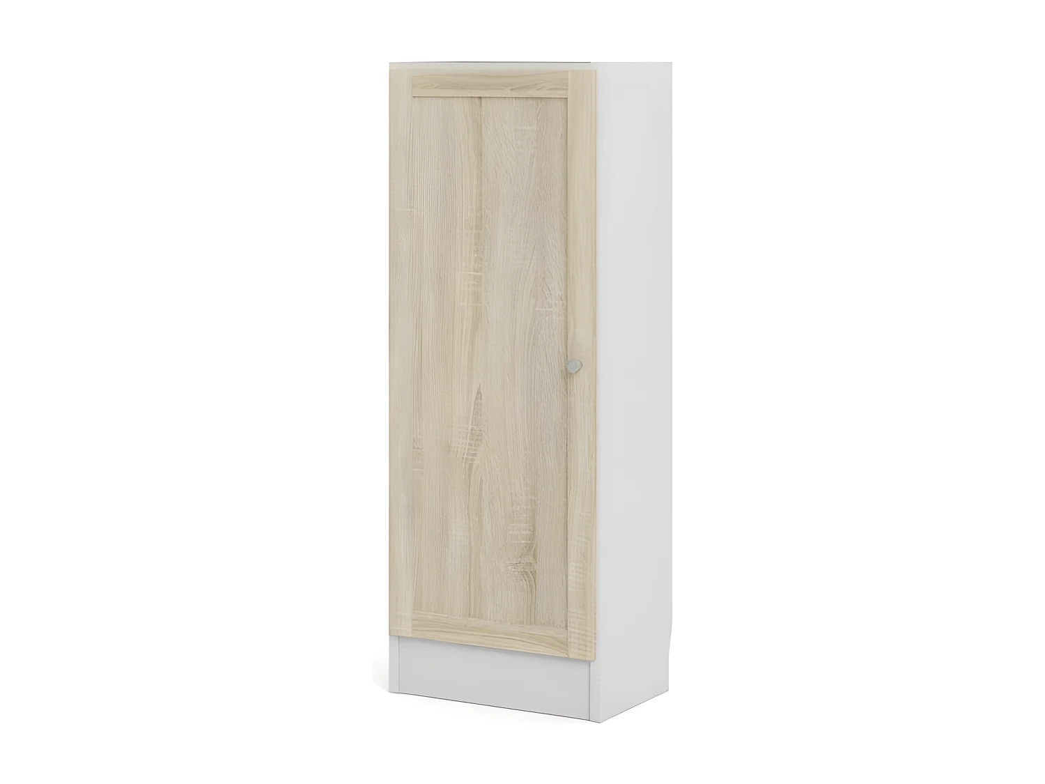 Base wandkast 1 deur wit, eiken structuur decor.