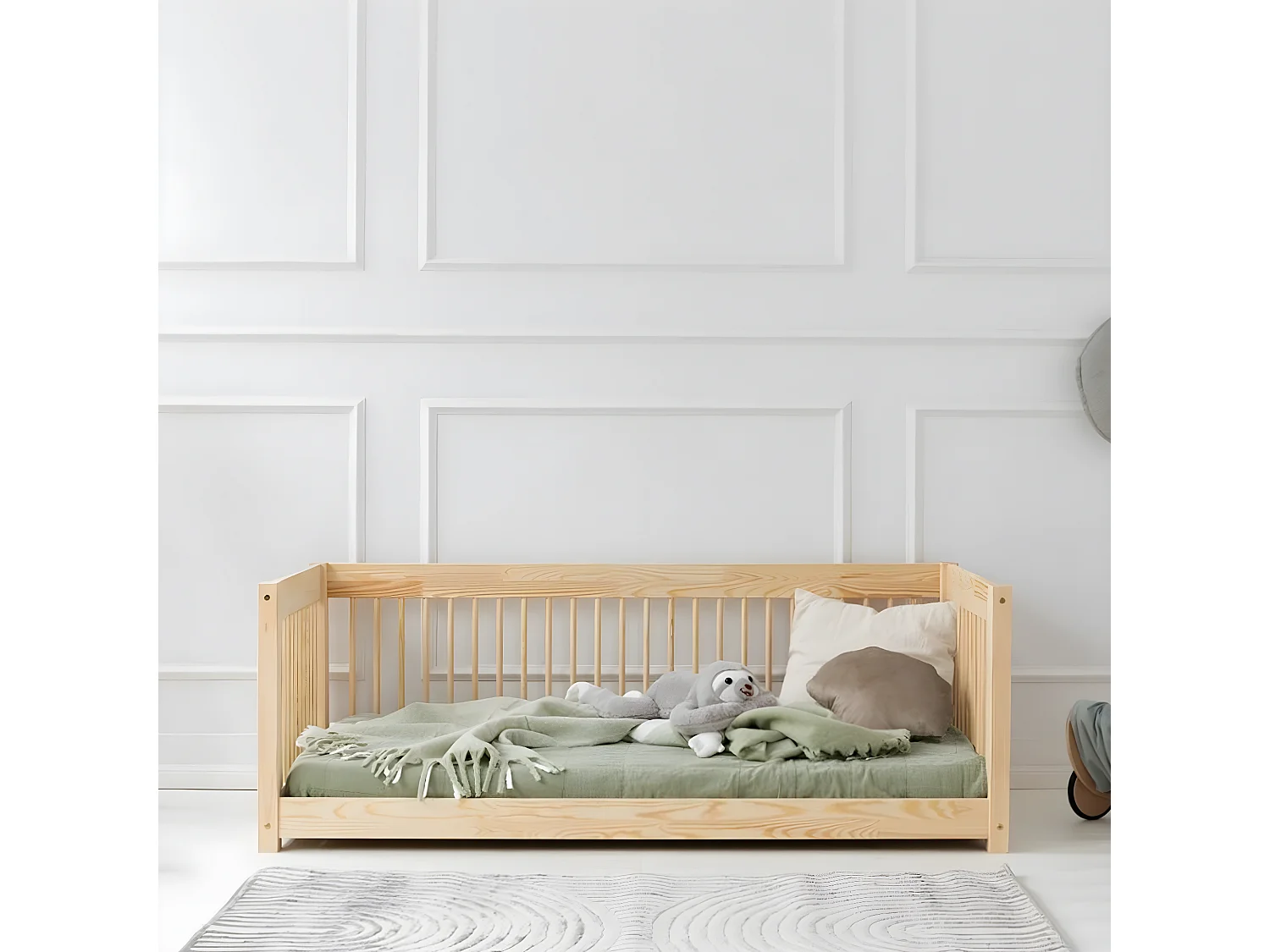 Bedbank 90x200 inclusief lattenbodem Perrine Wood