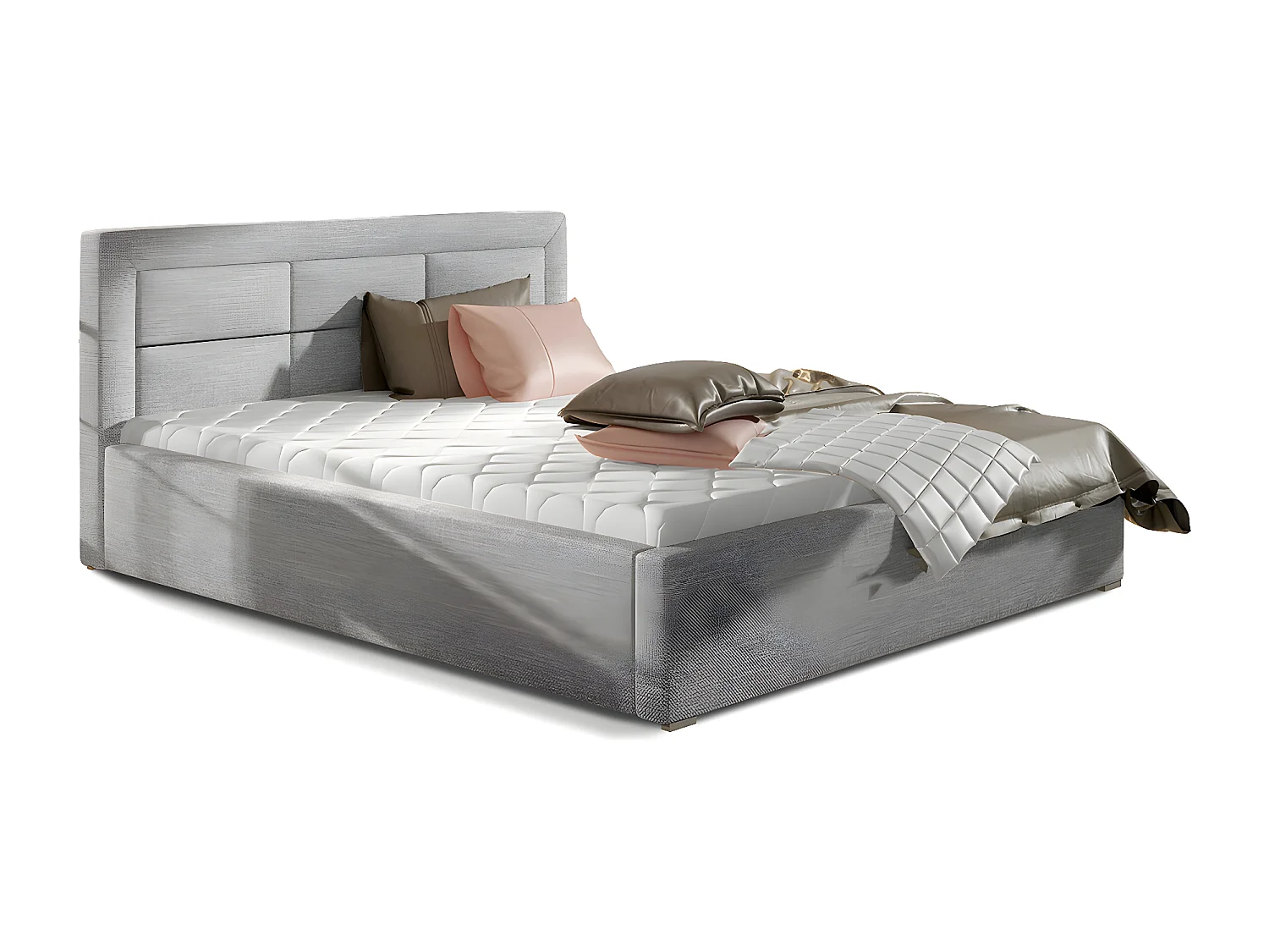 Beddenkast 200x200 inclusief lattenbodem Nael Grey