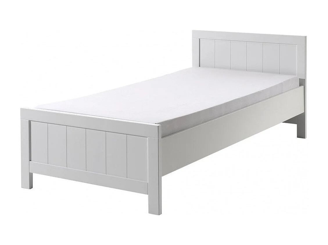 Bed 90x200 cm massief grenen wit gelakt Erik
