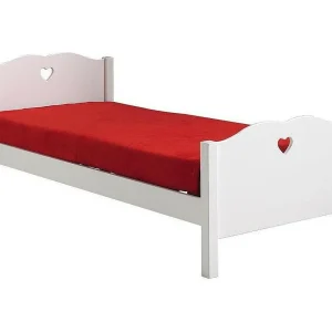 Bed 90×200 cm wit gelakt hout Hart