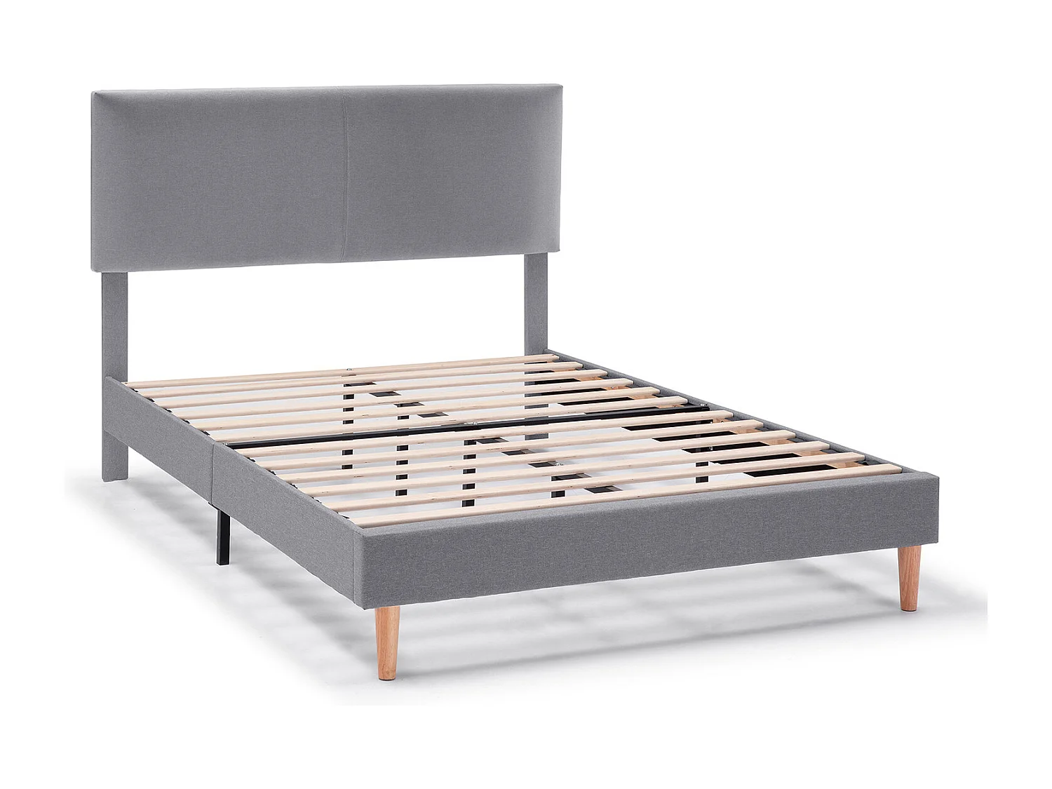 Beklede bedstructuur Lauren van 30 cm, 90x190 cm, Donkergrijs