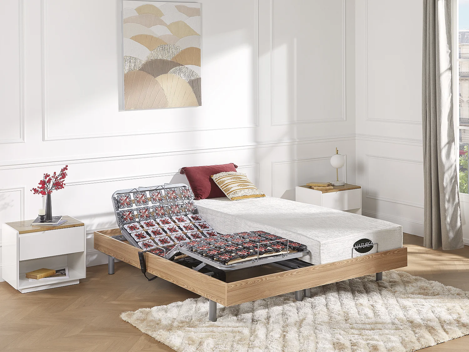 Relax bedbodem 2 x 78 contactplaatjes eikenhout - 2 x 90 x 200 cm