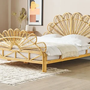 Bed rotan lichtbruin 180 x 200 cm FLORENTINE Bed rotan lichtbruin 180 x 200 cm FLORENTINE