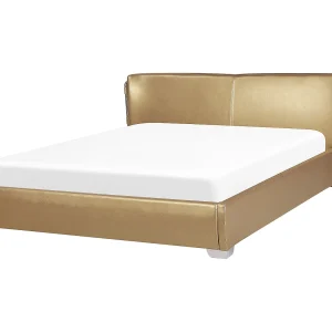 Bed leer goud 180 x 200 cm PARIS Bed leer goud 180 x 200 cm PARIS