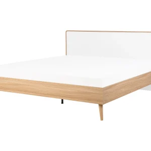 Bed lichthout wit 160 x 200 cm SERRIS Bed lichthout wit 160 x 200 cm SERRIS