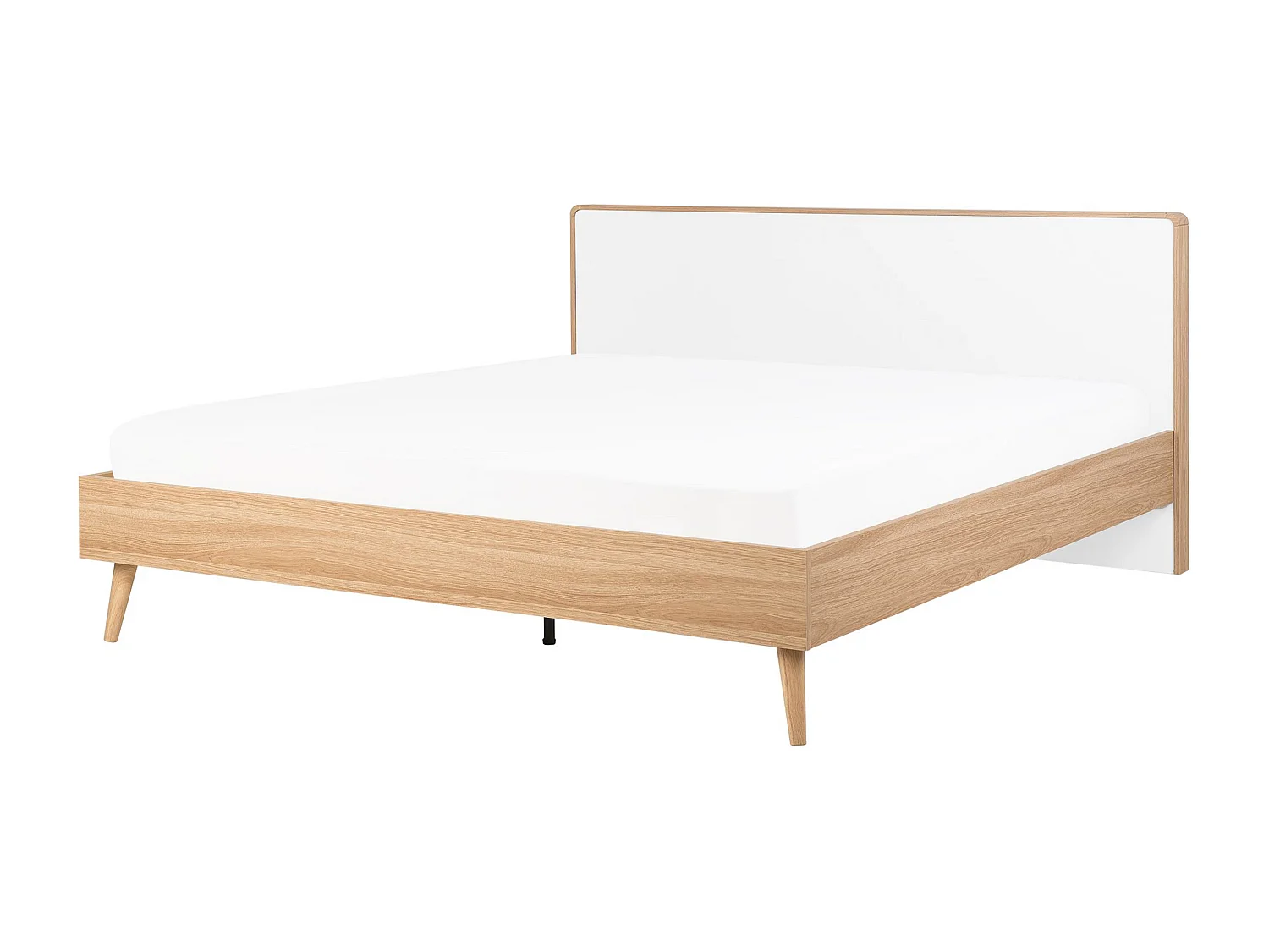 Bed hout lichtbruin/wit 180 x 200 cm SERRIS