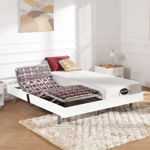 Verstelbare bedbodem 2 x 65 schotels wit – 2 x 80 x 200 cm Verstelbare bedbodem 2 x 65 schotels wit – 2 x 80 x 200 cm