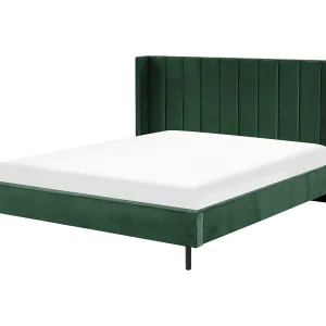 Bed fluweel groen 180 x 200 cm VILLETTE Bed fluweel groen 180 x 200 cm VILLETTE