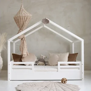 Hutbed 90×200 inclusief spijlen en lattenbodem poten 1 cm Lucile Wit Hutbed 90×200 inclusief spijlen en lattenbodem poten 1 cm Lucile Wit