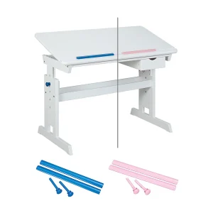Batur bureau 1 lade wit, blauw/roze. Batur bureau 1 lade wit, blauw/roze.