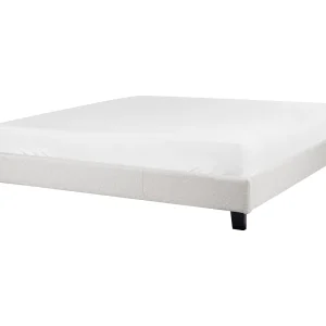 Bed stof lichtgrijs 180 x 200 cm ROANNE Bed stof lichtgrijs 180 x 200 cm ROANNE