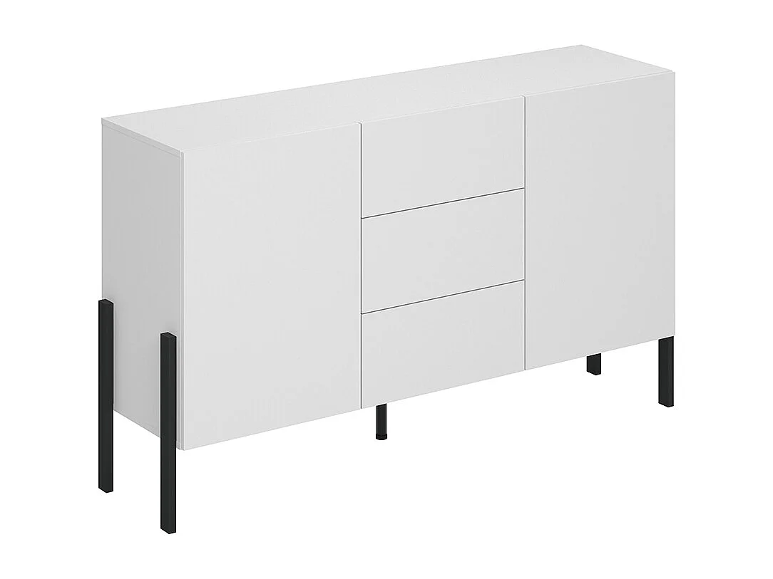 Bérénice Wit 2-deurs dressoir met 3 laden