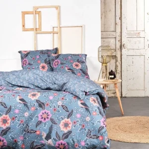Beddengoedset – 240 x 220 cm – bloemenprint katoen