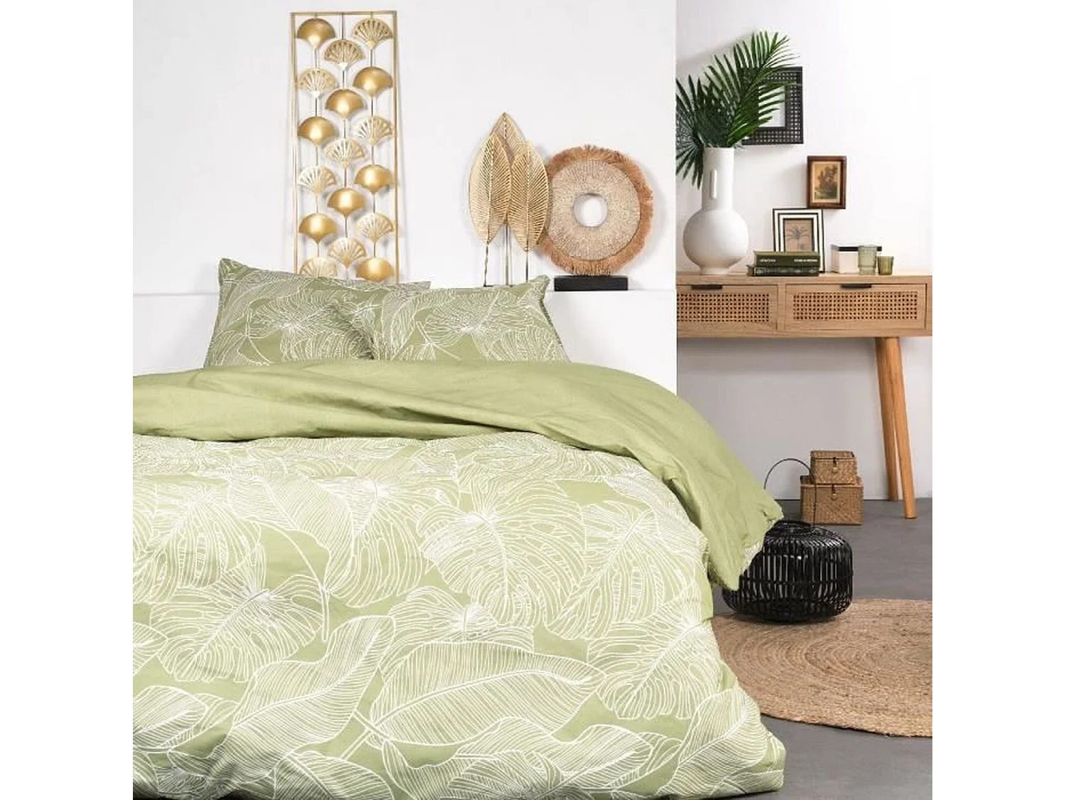 Beddengoedset - 240 x 220 cm - bloemenprint katoen