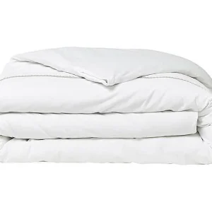 Beddengoedset – 240 x 260 cm – 100% Percale Kant afwerking – Krijt